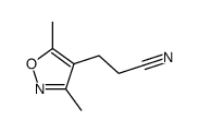 4-ISOXAZOLEPROPANENITRILE,3,5-DIMETHYL-结构式