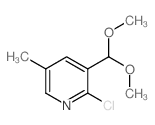 2-氯-3-(二甲氧基甲基)-5-甲基吡啶结构式
