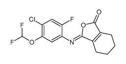 3-[4-chloro-5-(difluoromethoxy)-2-fluorophenyl]imino-4,5,6,7-tetrahydro-2-benzofuran-1-one结构式