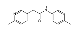2-(6-methylpyridin-3-yl)acetic acid N-(p-tolyl)amide Structure