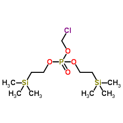 Phosphoric acid chloromethyl ester bis-(2-trimethylsilanyl-ethyl) ester结构式