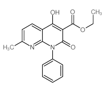 4-羟基-7-甲基-2-氧代-1-苯基-1,2-二氢-1,8-萘啶-3-羧酸乙酯结构式