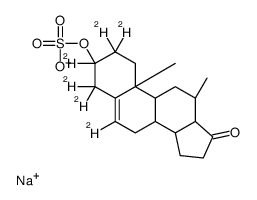 sodium,[(3S,8S,9S,10R,12R,14S)-2,2,3,4,4,6-hexadeuterio-10,12-dimethyl-17-oxo-1,7,8,9,11,12,13,14,15,16-decahydrocyclopenta[a]phenanthren-3-yl] sulfate Structure