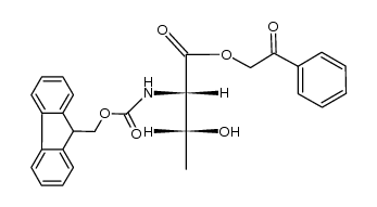 N-(9-fluorenylmethyloxycarbonyl)-L-threonine phenacylester结构式