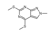 2-methyl-4,6-bis(methylthio)-2H-pyrazolo[3,4-d]pyrimidine Structure