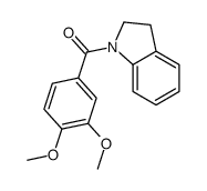 2,3-dihydroindol-1-yl-(3,4-dimethoxyphenyl)methanone结构式