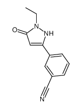 3-(1-ethyl-5-oxo-2,5-dihydro-1H-pyrazol-3-yl)benzonitrile结构式