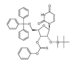 2′-O-(叔丁基二甲基甲硅烷基)-3′-O-(苯氧基亚硫羰基)-5′-O-三苯并三氢吡啶结构式