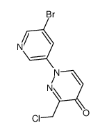 1-(5-bromopyridin-3-yl)-3-(chloromethyl)pyridazin-4(1H)-one结构式