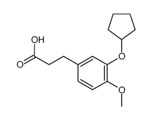 3-[3-(cyclopentyloxy)-4-methoxyphenyl]propanoic acid Structure