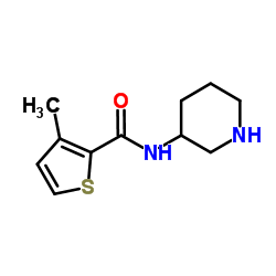 3-甲基噻吩-2-羧酸哌啶-3-基酰胺盐酸盐结构式