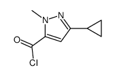 3-环丙基-1-甲基-1H-吡唑-5-羰酰氯结构式