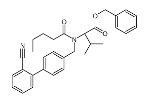 benzyl (2S)-2-[[4-(2-cyanophenyl)phenyl]methyl-pentanoylamino]-3-methylbutanoate Structure
