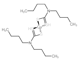 二丁基二硫代氨基甲酸铜(II)结构式