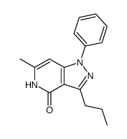 6-methyl-1-phenyl-3-propyl-1,5-dihydro-pyrazolo[4,3-c]pyridin-4-one Structure