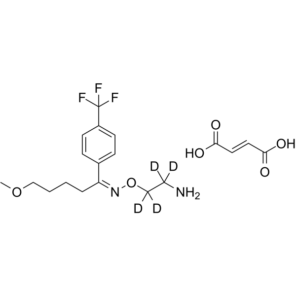 (E)-Fluvoxamine-d4 maleate结构式