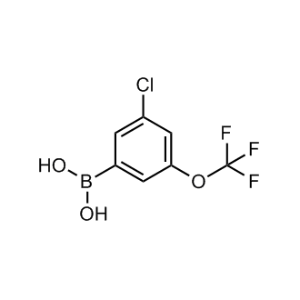 (3-氯-5-(三氟甲氧基)苯基)硼酸结构式