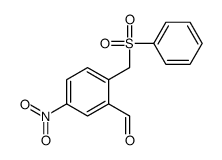 2-(benzenesulfonylmethyl)-5-nitrobenzaldehyde结构式