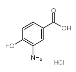 4-羟基-3-氨基苯甲酸盐酸盐结构式