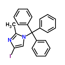 4-碘-2-甲基-1-(三苯基甲基)-1H-咪唑结构式