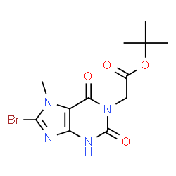 tert-butyl 2-(8-bromo-7-methyl-2,6-dioxo-2,3,6,7-tetrahydro-1H-purin-1-yl)acetate Structure