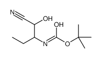 tert-butyl N-(1-cyano-1-hydroxybutan-2-yl)carbamate Structure