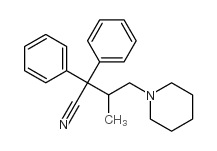 beta-methyl-alpha,alpha-diphenylpiperidine-1-butyronitrile structure