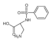 3-氨基-(2R)-苯磺酰氨基丙酸结构式
