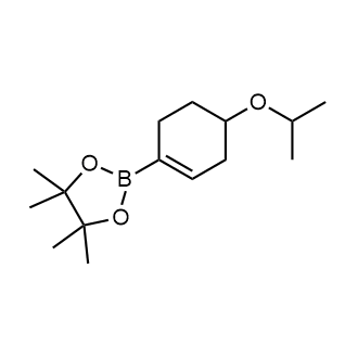 2-(4-异丙氧基环己烷-1-烯-1-基)-4,4,5,5-四甲基-1,3,2-二噁硼烷结构式