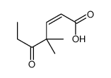4,4-dimethyl-5-oxohept-2-enoic acid结构式