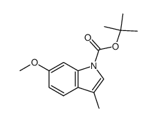 tert-butyl 6-methoxy-3-methyl-1H-indole-1-carboxylate结构式