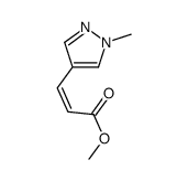 (E)-3-(1-甲基-1H-吡唑-4-基)丙烯酸乙酯结构式