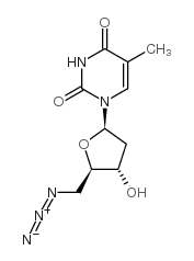 5-叠氮基-5-脱氧胸腺嘧啶脱氧核苷结构式
