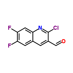2-氯-6,7-二氟喹啉-3-甲醛结构式