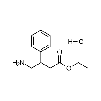 4-氨基-3-苯基丁酸乙酯盐酸盐结构式