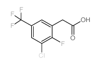 3-氯-2-氟-5-(三氟甲基)苯乙酸结构式