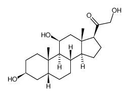 3B,11B,21-Trihydroxy-5B-pregnan-20-one结构式