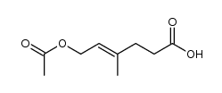 (E)-1-acetoxy-5-carboxy-3-methylpent-2-ene结构式