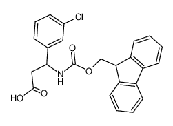 3-氯-B-(FMOC-氨基)苯丙酸结构式