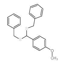 Benzene,1-[bis[(phenylmethyl)thio]methyl]-4-methoxy- Structure