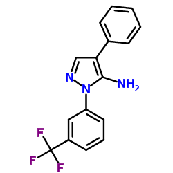 4-Phenyl-1-[3-(trifluoromethyl)phenyl]-1H-pyrazol-5-amine Structure