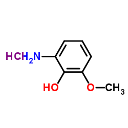 2-氨基-6-甲氧基苯酚盐酸盐结构式