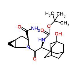 tert-butyl N-[(1S)-2-[(1S,3S,5S)-3-carbamoyl-2-azabicyclo[3.1.0]hexan-2-yl]-1-(3-hydroxy-1-adamantyl)-2-oxoethyl]carbamate picture