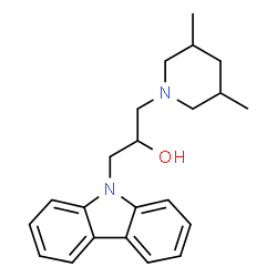 1-(9H-carbazol-9-yl)-3-(3,5-dimethylpiperidin-1-yl)propan-2-ol Structure