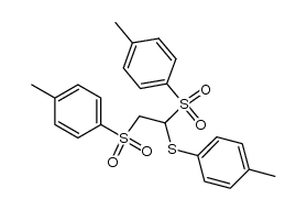 1,2-bis-(toluene-4-sulfonyl)-1-p-tolylsulfanyl-ethane结构式