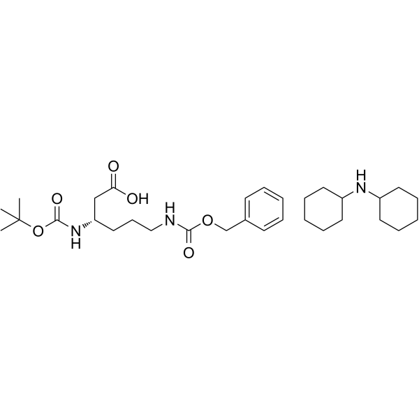 Boc-β-Lys(Z)-OH dicyclohexylammonium salt Structure