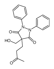 4-(hydroxymethyl)-4-(3-oxobutyl)-1,2-diphenylpyrazolidine-3,5-dione Structure