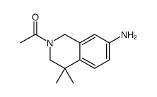 1-(7-氨基-3,4-二氢-4,4-二甲基异喹啉-2(1H)-基)乙酮结构式