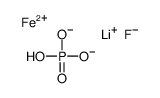 lithium,hydrogen phosphate,iron(2+),fluoride结构式