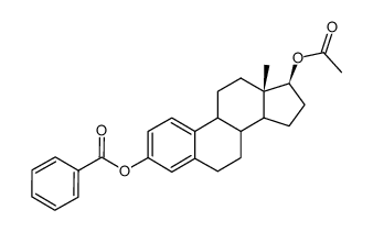 estra-1,3,5(10)-triene-3,17β-diol 17-acetate 3-benzoate结构式